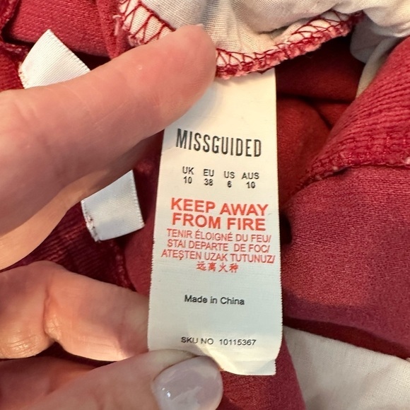 Women’s Raspberry Corduroy Mini Skirt. Bought in England - US Size 6 - Picture 10 of 10